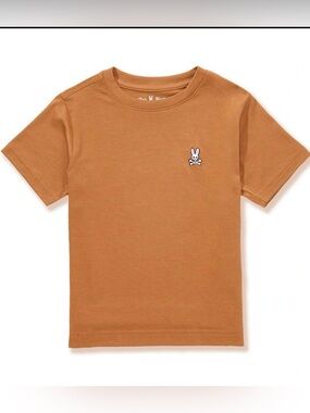 Psycho Bunny Toddler Boys 3T Short Sleeve Classic T-Shirt Toasted Coconut NWT